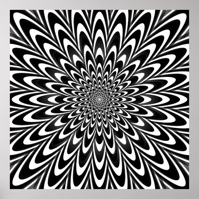 Optical illusion black and white poster (Front)