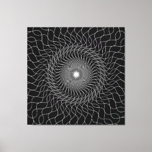 Optical illusion black art canvas print