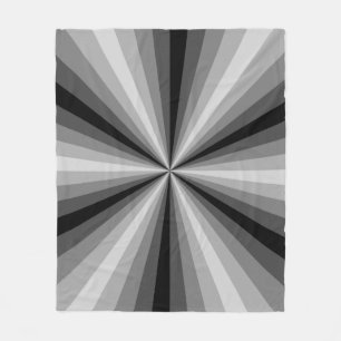 Optical Illusion Black Fleece Blanket