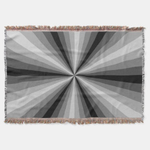 Optical Illusion Black Throw Blanket