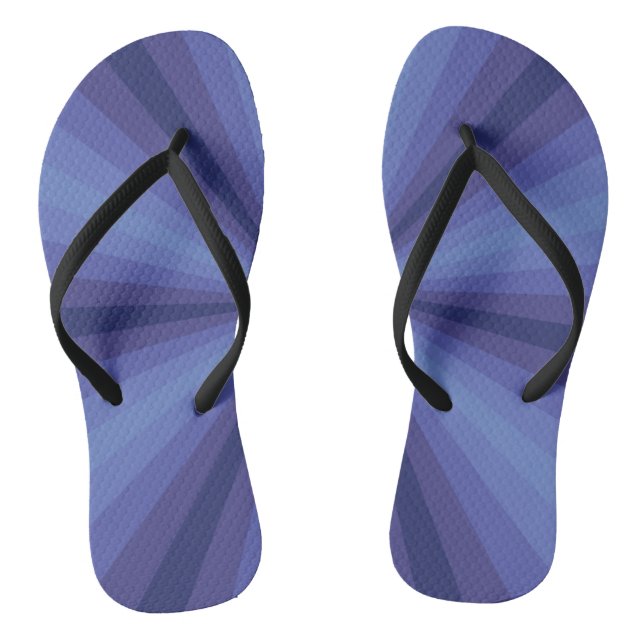 Optical Illusion Blue Flip Flops (Footbed)