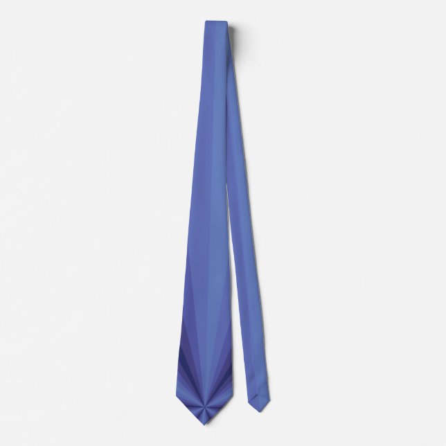 Optical Illusion Blue Men's Neck Tie (Front)