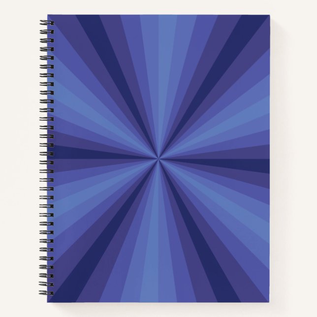 Optical Illusion Blue Spiral Notebook (Front)