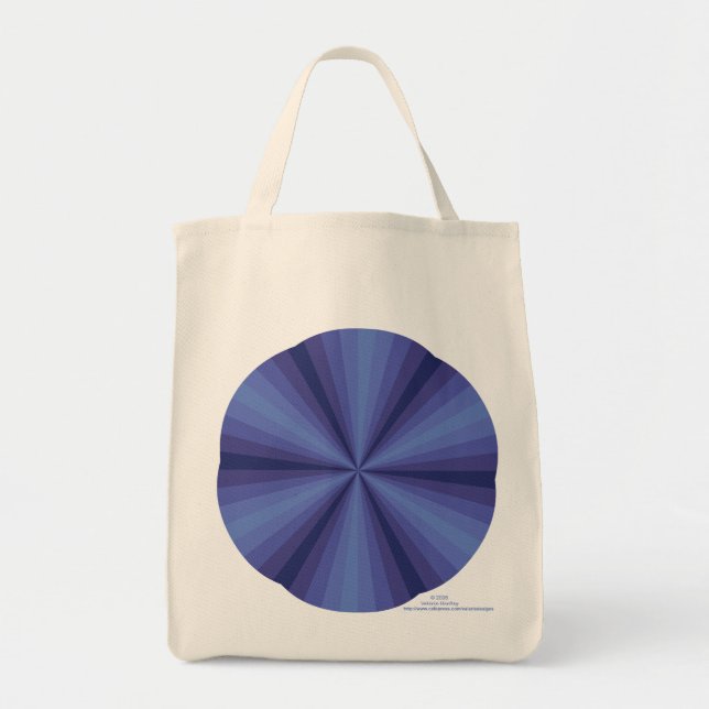 Optical Illusion Blue Tote Bag (Front)