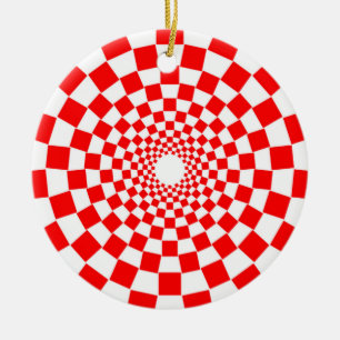 OPTICAL ILLUSION CERAMIC ORNAMENT