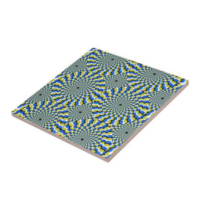 Optical Illusion Circles Novelty Tile (Side)
