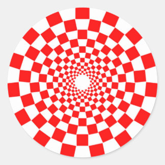 OPTICAL ILLUSION CLASSIC ROUND STICKER