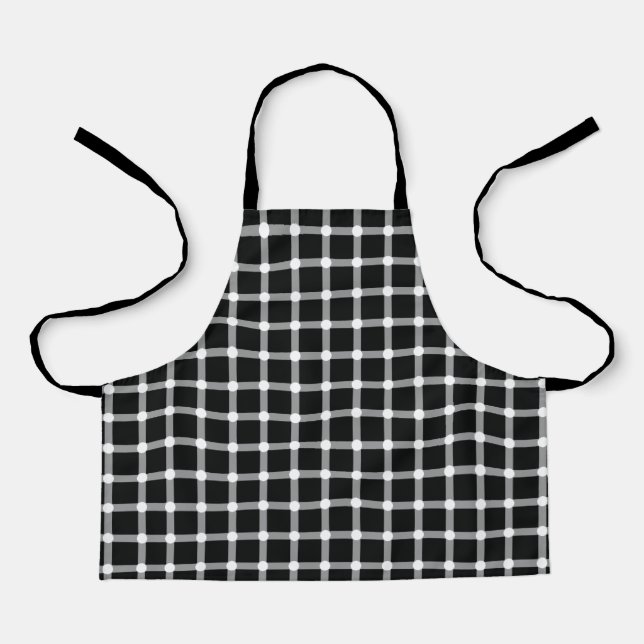 Optical Illusion Design Disappearing Black Dots Apron (Front)