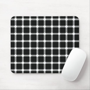 Optical Illusion Design Disappearing Black Dots Mouse Pad