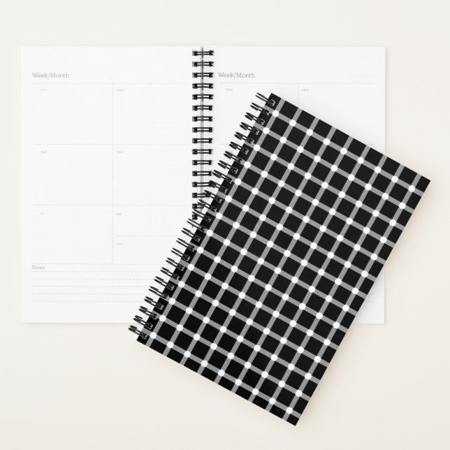 Optical Illusion Design Disappearing Black Dots Planner (Display)