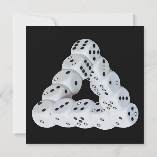 Optical illusion Dice  Card (Front)