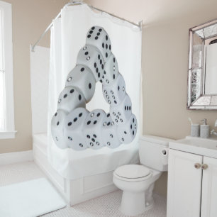 Optical illusion Dice Shower Curtain