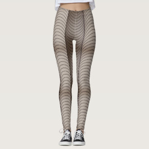 optical illusion geometric art pipes leggings
