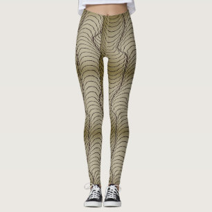 optical illusion geometric art pipes leggings