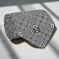 Optical Illusion Geometric Black And White Pattern