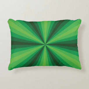 Optical Illusion Green Accent Pillow