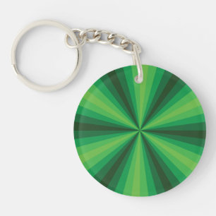 Optical Illusion Green Acrylic Keychain