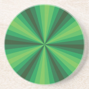 Optical Illusion Green Coaster
