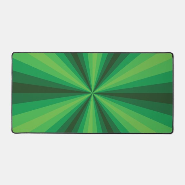 Optical Illusion Green Desk Mat (Front)