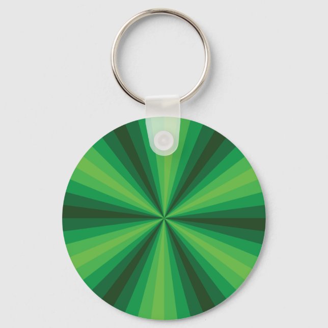 Optical Illusion Green Keychain (Front)