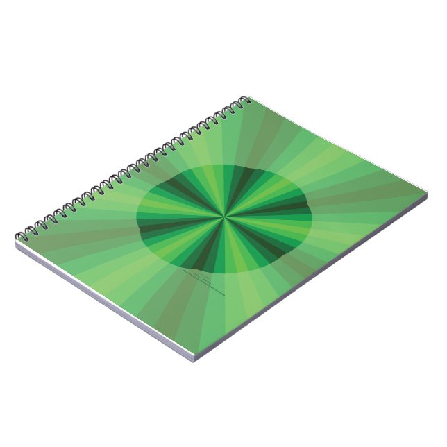 Optical Illusion Green Notebook (Left Side)