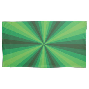 Optical Illusion Green Pillow Case