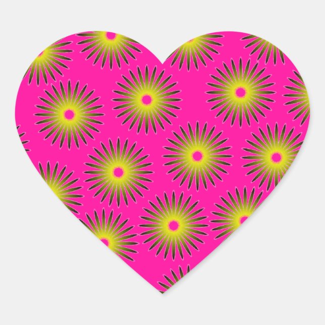 Optical Illusion Heart Sticker (Front)