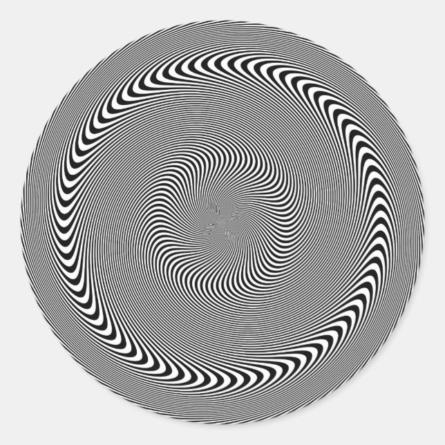 Optical Illusion - Hypnosis made easy Classic Round Sticker (Front)