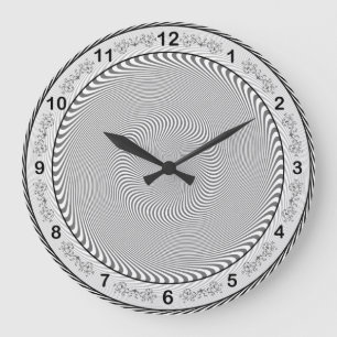 Optical Illusion - Hypnosis made easy Large Clock