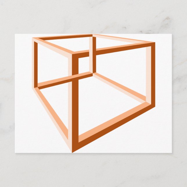 Optical Illusion Impossible Illusion 3d Geometry Postcard (Front)