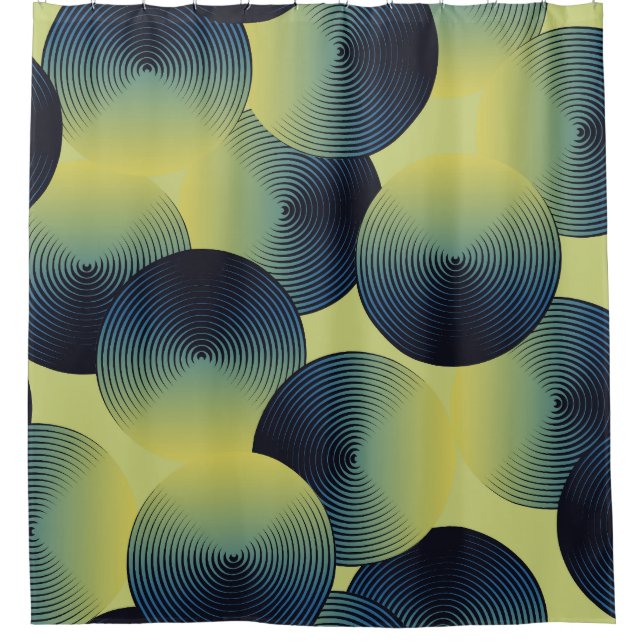Optical illusion, linear circles, seamless pattern (Front)