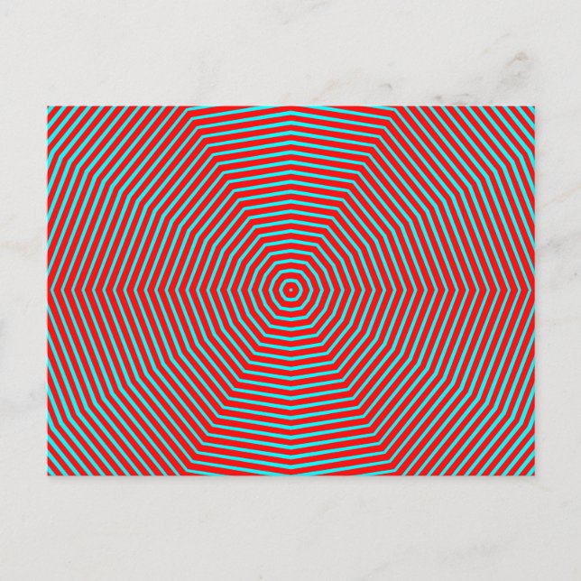 Optical Illusion Lines Postcard (Front)