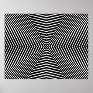 Optical Illusion Lines Poster