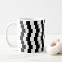Optical Illusion Lines Squares Black