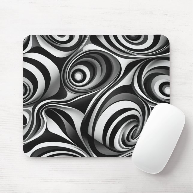 Optical Illusion Mouse Pad (With Mouse)