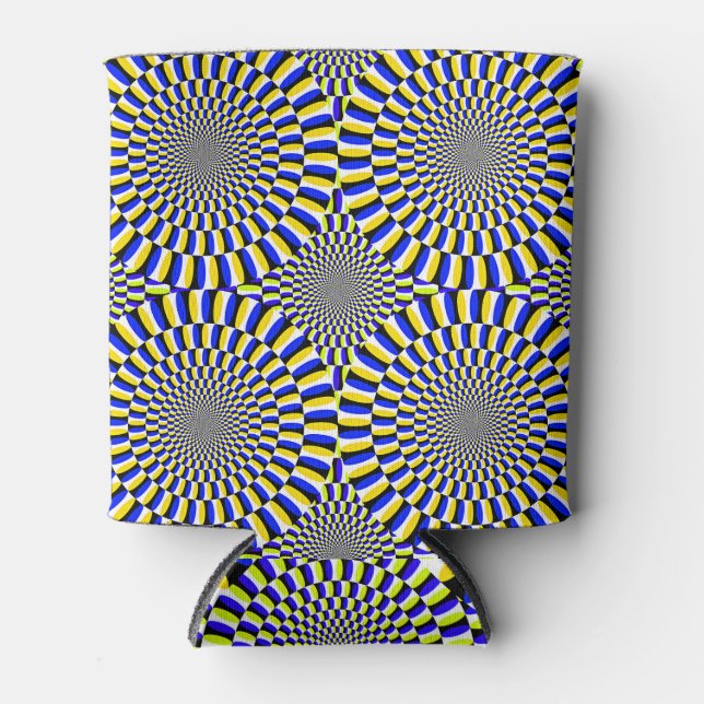 Optical Illusion: Moving Circles Background Can Cooler (Front)