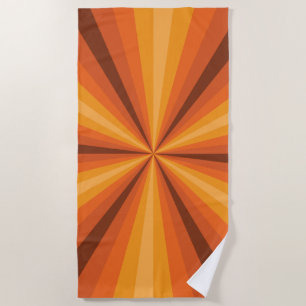 Optical Illusion Orange Beach Towel