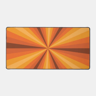 Optical Illusion Orange Desk Mat
