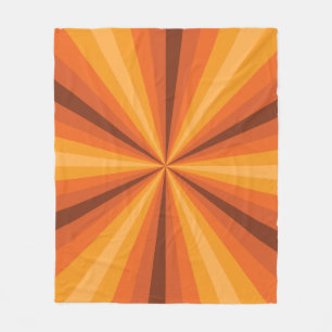 Optical Illusion Orange Fleece Blanket