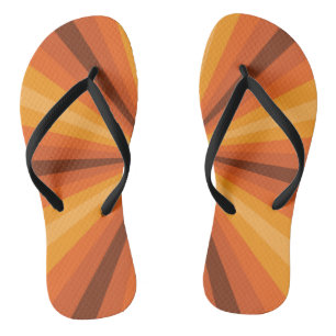 Optical Illusion Orange Flip Flops