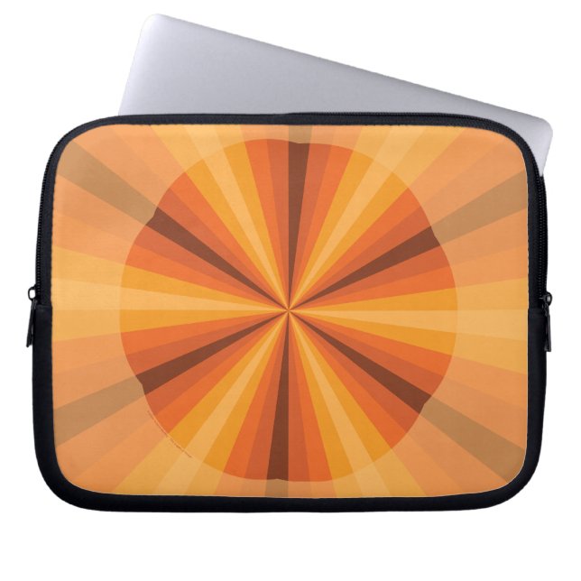 Optical Illusion Orange Laptop Case (Front)