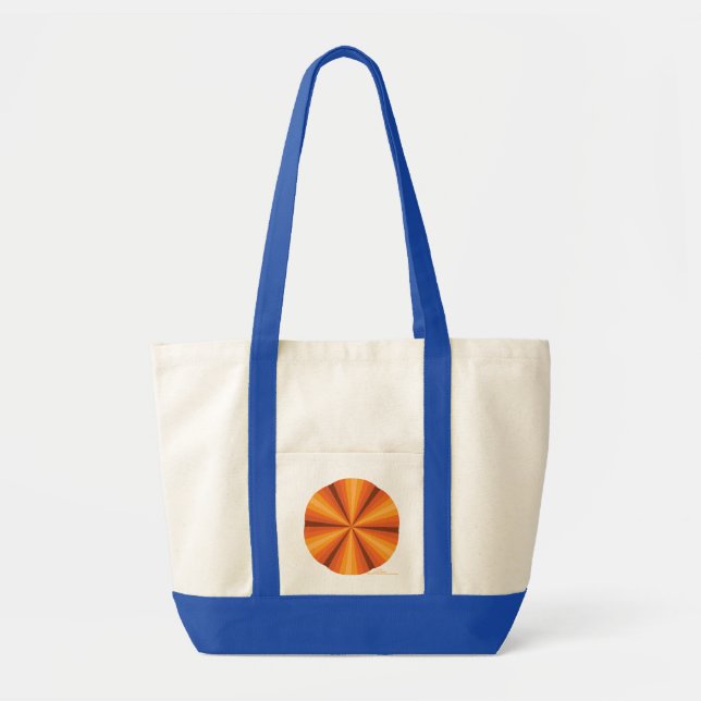 Optical Illusion Orange Tote Bag (Front)