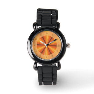 Optical Illusion Orange Watch