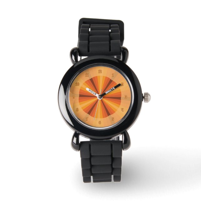 Optical Illusion Orange Watch (Front)