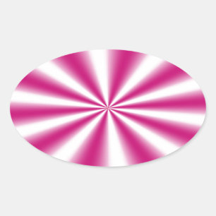 Optical Illusion Oval Sticker