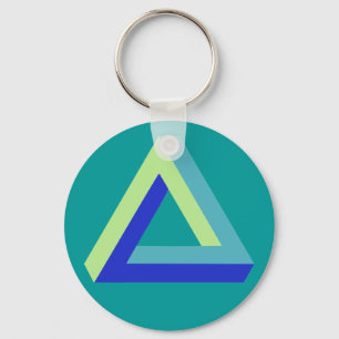 Optical illusion: penrose triangle keychain