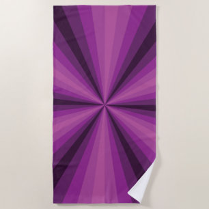 Optical Illusion Purple Beach Towel