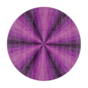 Optical Illusion Purple Glass Cutting Board