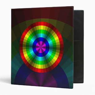 Optical Illusion Rainbow Binder