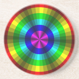 Optical Illusion Rainbow Coaster